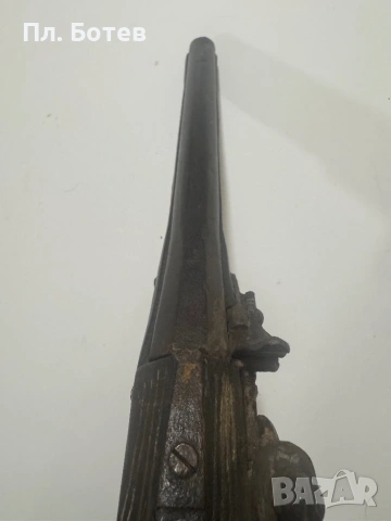 Стар кремъчен пистолет/брадва, снимка 6 - Антикварни и старинни предмети - 53952887