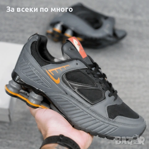  👟Nike Shox Enigma-Цвят Сиво и Оранджево, снимка 3 - Маратонки - 54630728