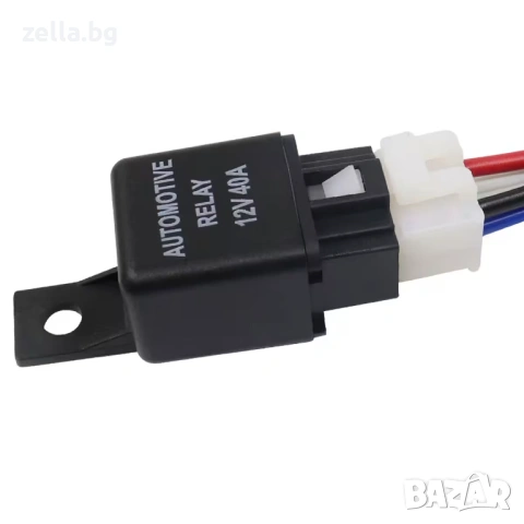 Автомобилно реле 12V, 4 пина, 40A със сокет – Сребърни контакти (Ag Alloy), за фарове, помпи 10456, снимка 5 - Друга електроника - 54703392