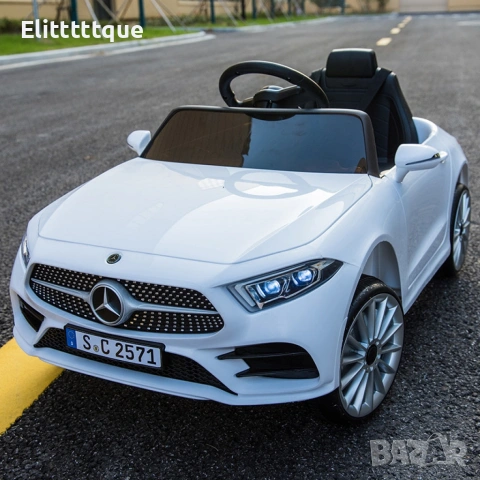 Акумулаторна кола Mercedes Benz CLS350 с кожена седалка 12V, снимка 6 - Детски велосипеди, триколки и коли - 54970218