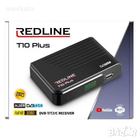 Redline T10 HD – Комбиниран DVB-T2 / DVB-C Цифров Приемник Full HD, снимка 5 - Друга електроника - 54121280