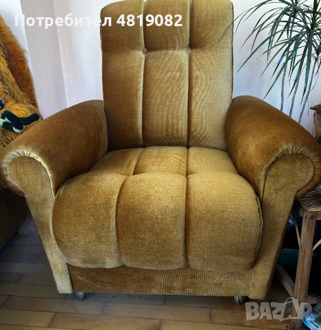 Холна гарнитура – разтегателен диван + 2 фотьойла + 2 табуретки, ЗАПАЗЕНА, снимка 4 - Дивани и мека мебел - 54443078