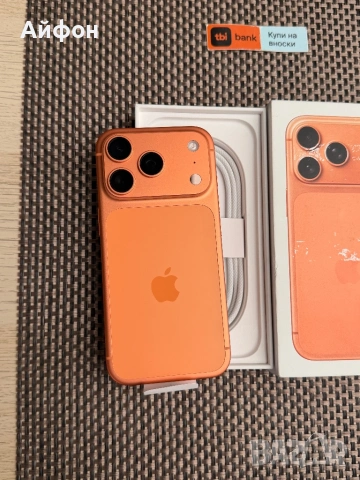 НОВ! *ЛИЗИНГ* iPhone 17 Pro 256Gb Cosmic Orange ГАРАНЦИЯ, снимка 3 - Apple iPhone - 54517565