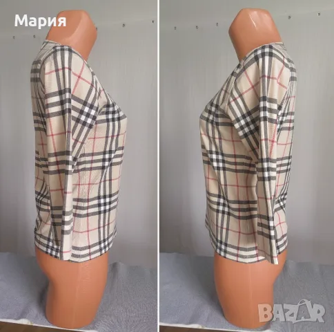 Оригинална Блуза Burberry London размер М Бърбъри Лондон Бежова Дълъг Ръкав Памук Ликра, снимка 13 - Блузи с дълъг ръкав и пуловери - 55334246