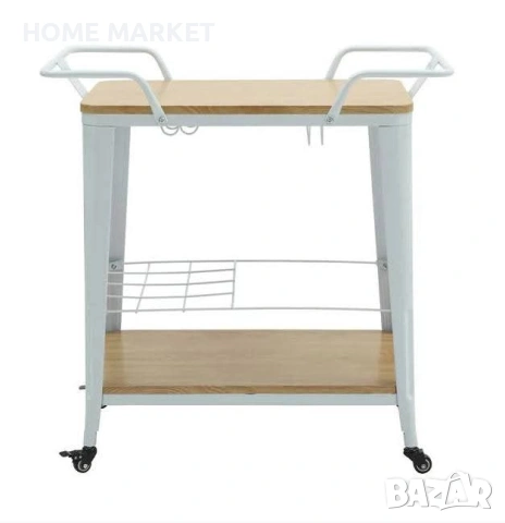 Помощна бар количка Реликс - цвят бял-натурал  Помощна бар количка от любимата серия Реликс, , снимка 2 - Други - 54022808