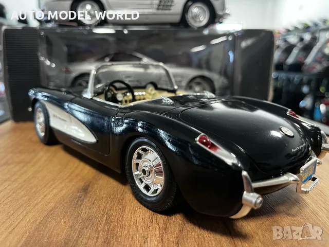 Метална колекционерски модел BBURAGO CHEVROLET CORVETTE 1957 1:18 54.76 лв. / 28 €, снимка 3 - Колекции - 55507694