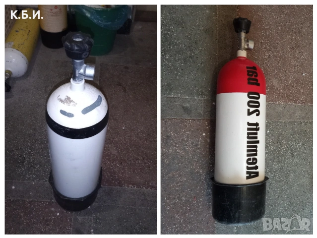Продавам 1 брой стоманена бутилка 5L - 200 BAR - АТМОСФЕРИ работно налягане