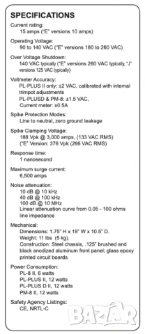 Furman PL-Plus E Series II, снимка 4 - Други - 54368831