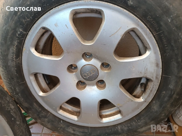 Оригинални джанти за Ауди А4 бонус гуми 15, снимка 2 - Гуми и джанти - 55084576