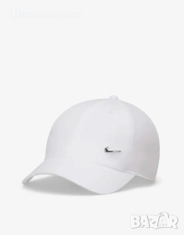 NIKE Dri-Fit Club Metal-Logo Cap White  Бяла шапка Nike