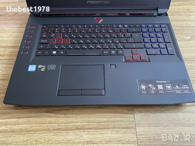 17.3 Predator G9`i7-6700HQ/GTX 1070-8GB/16GB DDR4/256GB SSD+1TB/75Hz FHD IPS, снимка 4 - Лаптопи за игри - 54031382