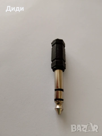 Аудио адаптер 6,35мм мъжки към 3,5 мм,стерео.НОВ., снимка 2 - Други - 54320962