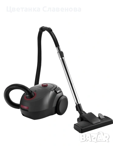 Прахосмукачка с торба Grundig, VCC 3850 A 2.1 800 W черно/червено