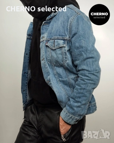 Мъжко синьо дънково яке LEVI’S Trucker Denim Jacket – размер L , снимка 13 - Якета - 54018818