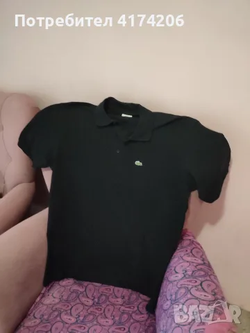 Мъжка поло тениска LACOSTE, Размер M 56 см широчина, 73 см дължина, снимка 4 - Тениски - 55330073