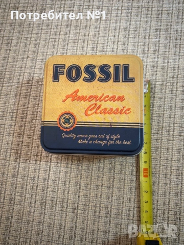 Ретро метална кутия за часовник Fossil American Classic, снимка 4 - Антикварни и старинни предмети - 55273745