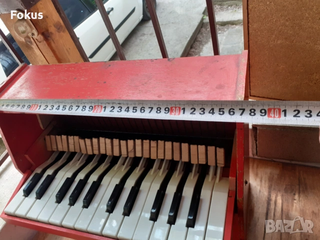 Старо детско пиано - играчка, снимка 6 - Антикварни и старинни предмети - 54415839