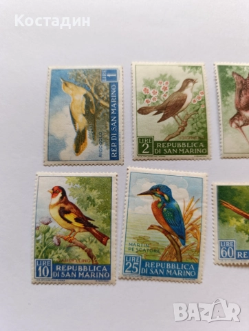 Пощенски марки Сан Марино 1960, снимка 2 - Филателия - 54776002