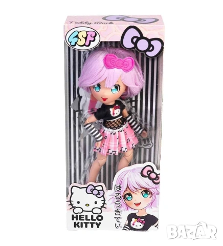 Hello Kitty Модна кукла от колекцията  Manga Doll Assortment Hello Kitty Manga Teddy Rock (HKTF0000), снимка 2 - Кукли - 54976054