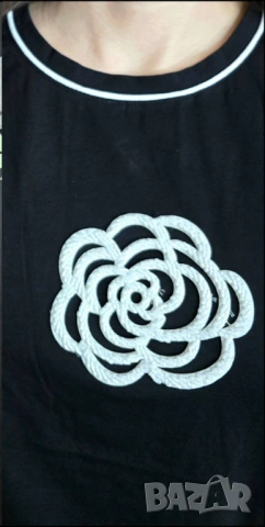 Блузка с цвете , снимка 3 - Тениски - 54250629