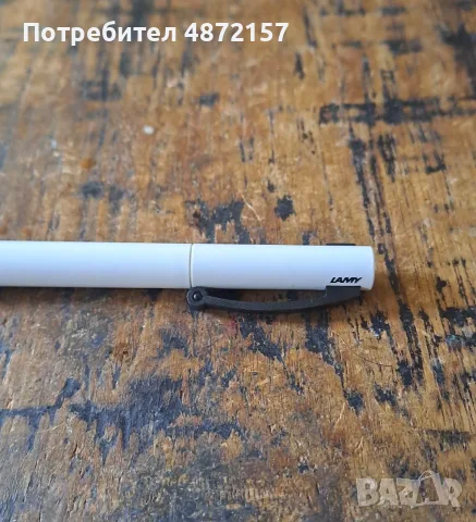 ролер Лами Lamy бял с черен гумен грип модел 377, снимка 8 - Други - 55577046