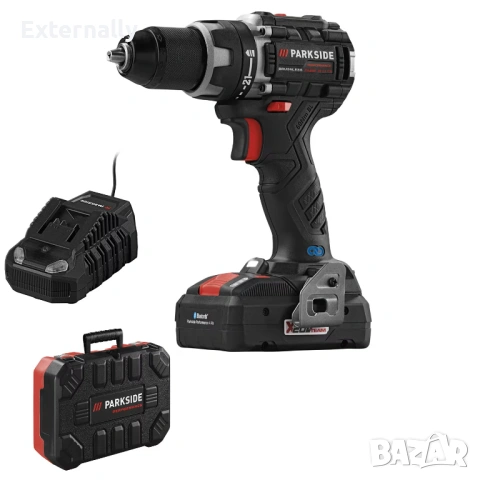 Акумулаторна бормашина Parkside Performance PABSP 20 Li C4 + батерия + зарядно – гаранция