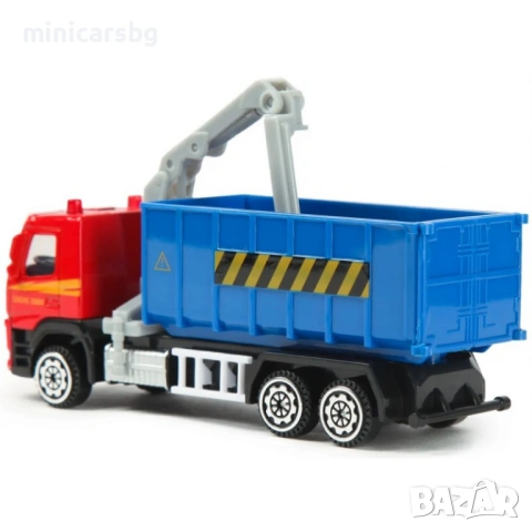 Метален камион Volvo FM 1:72 гондола с кран, снимка 2 - Колекции - 54751945