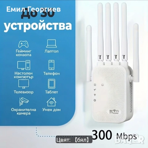 Край на слабия WiFi сигнал – Бърз и стабилен интернет във всеки ъгъл! , снимка 6 - Мрежови адаптери - 54807548