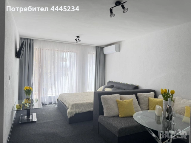 Отдава се под наем за първи път! Стилно дизайнерско студио 46 м² в Несебър, Черно море 3 БЕЗ КОМИСИО, снимка 8 - Стаи под наем - 54248686