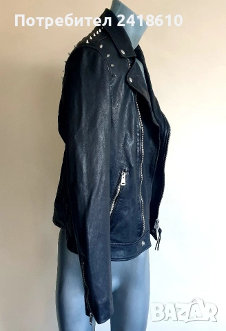 All Saints Crow Biker Leather Jacket Mens Size S ОРИГИНАЛ! Ест. кожа!, снимка 10 - Якета - 54249054