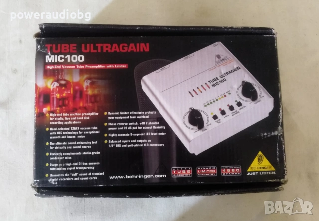 Нов микрофонен предусилвател Behringer MIC100