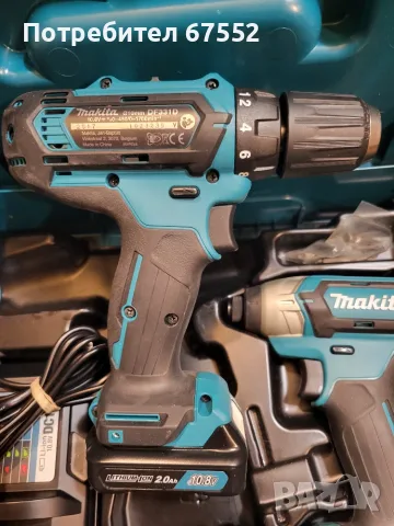 Комплект винтоверт и импакт Makita 10.8v, като нови., снимка 7 - Винтоверти - 55628605
