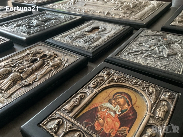 Колекция от сребърни икони, снимка 4 - Други ценни предмети - 54817142