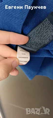 Tommy Hilfiger размер М мъжки тънък пуловер син , снимка 4 - Пуловери - 55421902