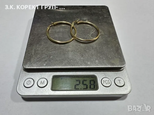 Златни дамски обеци 14К – 2,58 гр., снимка 2 - Обеци - 55545793