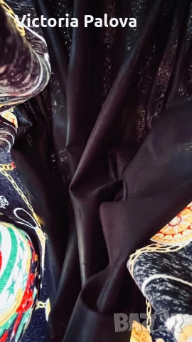 Дамска рокля-риза ARA от памучно трико (Jersey) със златни детайли и верижен принт, снимка 11 - Рокли - 54001911