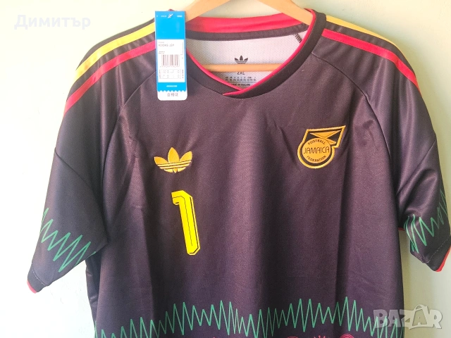 чисто ново jersey Adidas rasta Jamaica Bob Marley 2XL football is freedom, снимка 3 - Спортни дрехи, екипи - 55275904