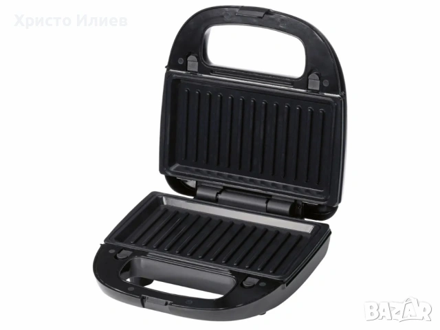 Тостер за сандвичи Гофретник 3 в 1 3 сменяеми плочи SilverCrest черен 750 W, снимка 4 - Тостери - 54023649