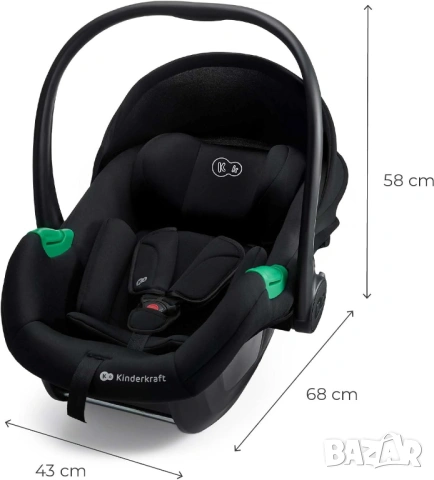 Столче за кола Kinderkraft MINK PRO 2 i Size 40 87 cm черно - НОВО, снимка 4 - Столчета за кола и колело - 54586391