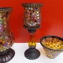 НАЙ ДОБРАТА ОФЕРТА Свещници от стъклена мозайка на PartyLite , снимка 7