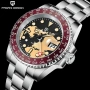 PAGANI DESIGN автоматичен часовник с Японски механизъм SEIKO NH34 GMT,стъкло сапфир,водоустойчив, снимка 4