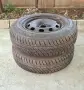 2 бр. Гуми с железни джанти 5х100 R14 80 175 VW Golf 4 Bora Skoda Seat, снимка 1