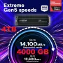 4TB SSD Crucial T705 PCIe Gen 5 NVMe 4000GB Read 14100 MB/s TLC NAND Disk диск за Laptop & Desktop, снимка 1