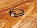 18к Пръстен бяло злато 2g с 0.18ct диамант VS1, снимка 7