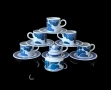 Колекционерски порцеланов сервиз за еспресо Villeroy & Boch "Blue Cloud" (1970s), снимка 1