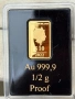 Златно кюлче 24 карата 1/2 от грама, снимка 1