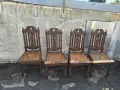 Стари столчета със дърворезба., снимка 3