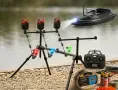 Лодка за Захранка с GPS и Автопилот.Сигнализатори Светещи Обтегачи и Телескопични Стойки за Риболов+, снимка 2