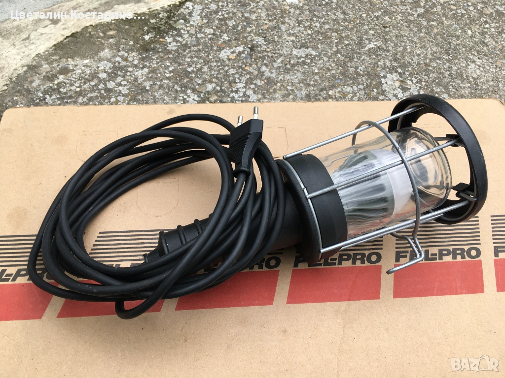 гумирана работна лампа 100 W, снимка 1