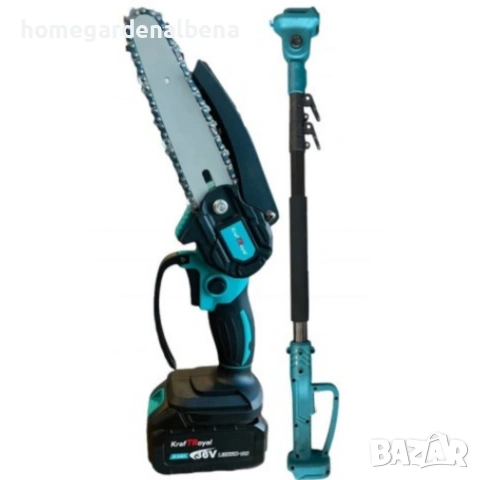 3 в 1 Акумулаторна лозарска ножица + мини верижен трион + телескопичен прът 36V 8Ah НОВ, снимка 3 - Градински инструменти - 54108115